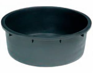 Vaschetta per l'acqua PE rotonda, nera 240 litri