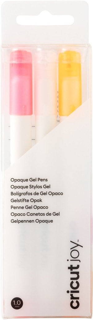 Joy Set de crayons Gel opaque Joy 3 pièces, blanc, rose, orange