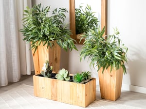 Cache-pot en bois 28 x 28 x 60 cm LARISA