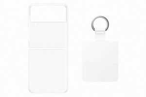 Galaxy Z Flip4 Clear Cover with Ring - Transparent