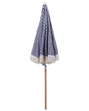 Parasol de jardin  150 cm noir et blanc MONDELLO