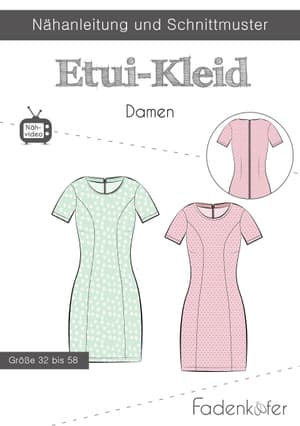 Papierschnittmuster Etui-Kleid Damen