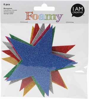 FOAMY, Sterne Glitter, 11X11cm, 6 Stk