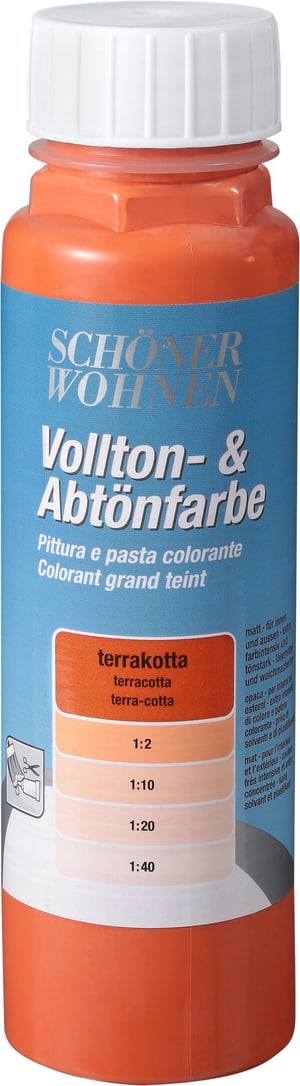 Vollton- und Abtönfarbe Terrakotta 250 ml