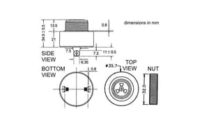 Buzzer avec volume réglable 3 - 24 V DC