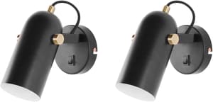 Set di 2 lampade in metallo nero TYRIA