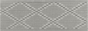 Outdoor Teppich grau 60 x 105 cm kariertes Muster Kurzflor JALNA