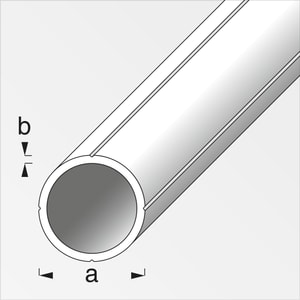 Tube rond 23.5 x 1 mm PVC blanc 1 m