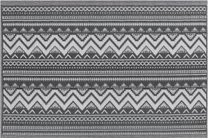 Tapis extérieur au motif zigzag noir 120 x 180 cm NAGPUR