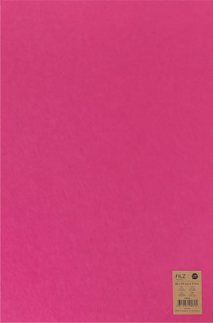 Textilfilz, pink, 30x45cmx3mm