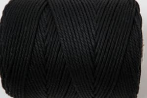 Macrame Rope black, Lalana fil à nouer pour projets de macramé, pour tisser et nouer, noir, 2 mm x env. 160 m, env. 500 g, 1 écheveau en faisceau