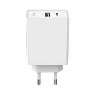 Travel Charger Dual USB-C PD + USB-A Weiß