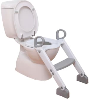 Toilettensitz Grau/Weiss