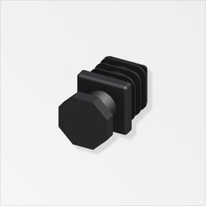 Knoten-Verbinder 23.5mm 90° PA schwarz