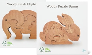 Woody Holzpuzzle Tiere