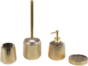 Set accessori bagno ceramica oro PINTO
