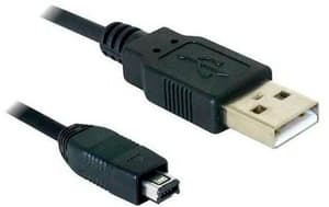 Câble USB 2.0 4 broches Hirose USB A - Mini-USB B 1,5 m