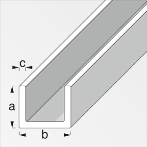 U-Profil  1 x 10 x 18 mm PVC weiss 1 m