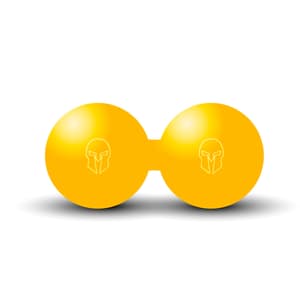 Doppelter Massageball aus Ebonit Ø 6cm | Orange
