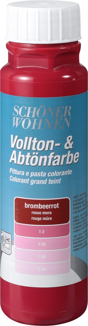 Vollton- und Abtönfarbe Brombeerrot 250 ml