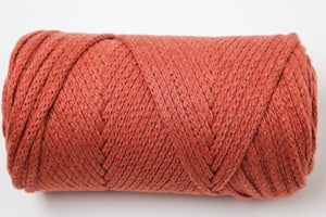 Xxlace rusty, fil de chaîne Lalana pour crochet, tricot, nouage &amp; macramé, rouge rouille, env. 3 mm x 70 m, env. 200 g, 1 écheveau