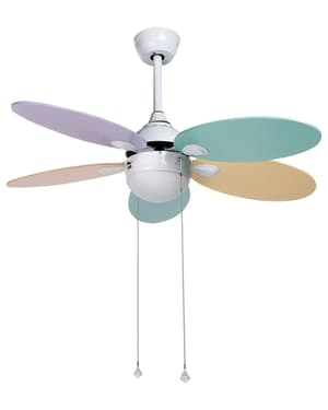 Ventilateur de plafond multicolore avec lampe WEBER