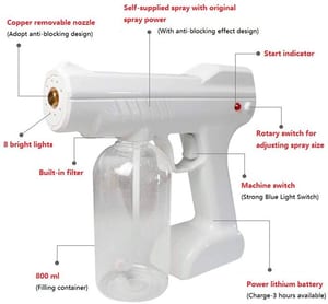 pistolet électrique de nano-stérilisation à micro-pulvérisation / 800 ml