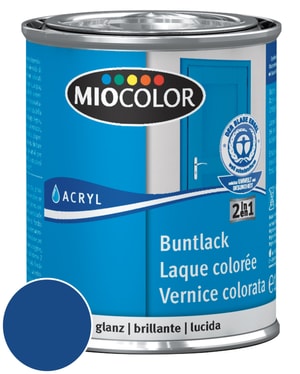 Acryl Buntlack glanz Enzianblau 750 ml
