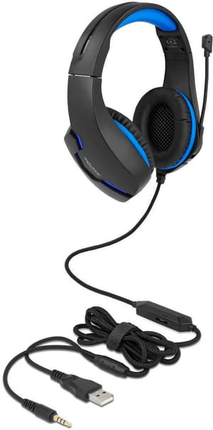 Gaming Over-Ear LED Black, Blue