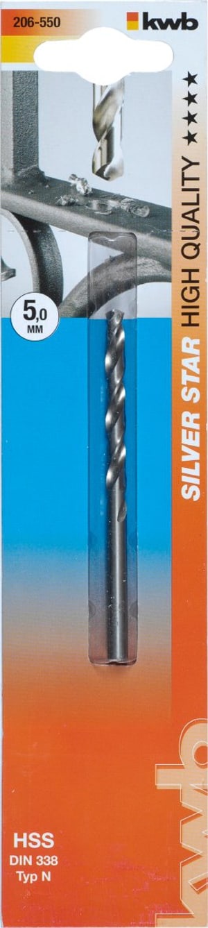 Foret hélicoïdal Silver HSS, ø 5.0 mm