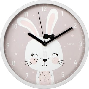 Orologio da parete per bambini "Lovely Bunny", Ø 25 cm, silenzioso