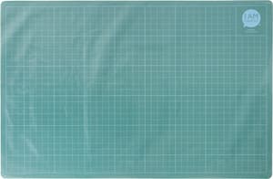 Schneidmatte, Schneidunterlage mit einseitig aufgedrucktem Raster von 1 x 1 cm, Grün, 30 x 45 cm, 1 Stück