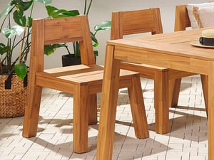 Set di 2 sedie da giardino legno di acacia chiaro LIVORNO
