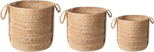 Lot de 3 paniers en jute naturel WADH