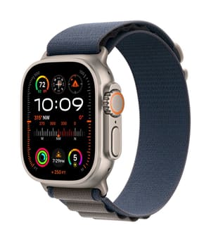 Watch Ultra 2 GPS + Cellular, 49mm Titanium Case with Blue Alpine Loop - Small