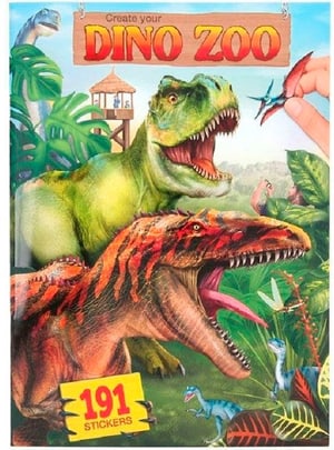 Libro di adesivi Crea il tuo zoo di Dino 191 adesivi