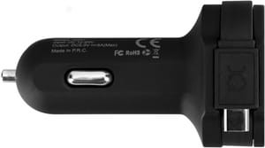 Car Charger 6A Dual USB+USB C noir
