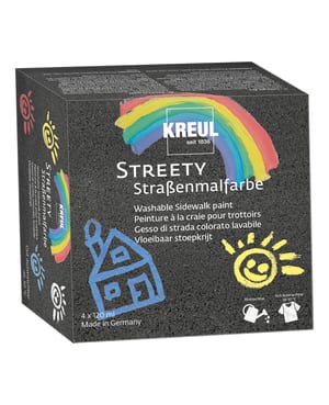 Streety Strassenmalfarbe, Starter Set 4 x 120 ml