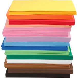 Set di gommapiuma 150 pezzi, multicolore