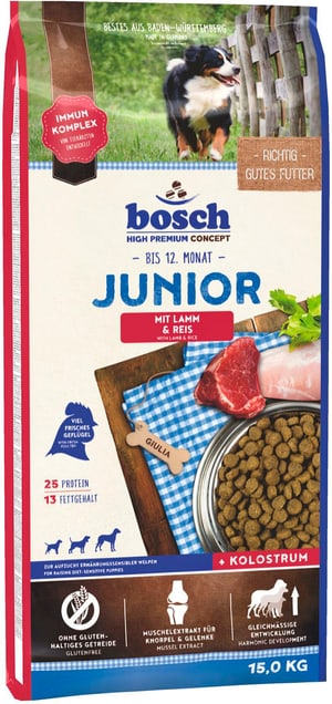 Bosch HPC Junior Agnello e Riso 15 kg