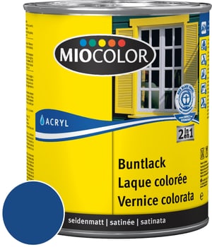 Acryl Buntlack seidenmatt Enzianblau 375 ml