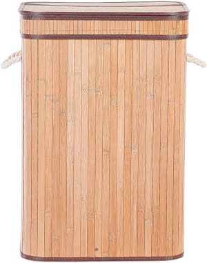 Korb mit Deckel Bambusholz hellbraun rechteckig KALUTARA