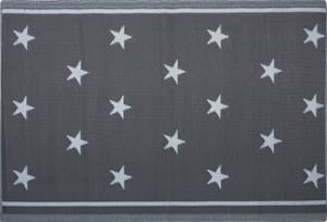 Tapis extérieur au motif étoilé gris foncé 120 x 180 cm LATUR