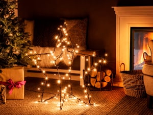 Outdoor Weihnachtsbeleuchtung LED schwarz Sternform 80 cm KERSILO