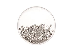 Perles métalliques 4mm, 80 pcs, couleur argent