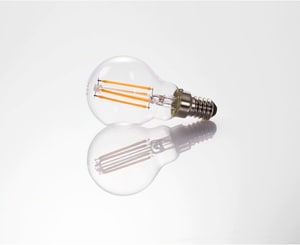 LED-Filament, E14, 470lm ersetzt 40W, Tropfenlampe, Warmweiß