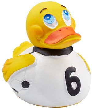 Canard de bain football jaune