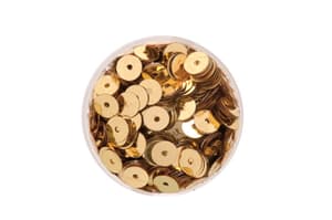 Dischi di paillettes, 6mm, 7g color oro