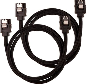SATA3-Kabel Premium Set Schwarz 60 cm