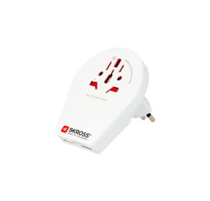 Adaptateur de voyage Country World / CH-IT-BRA, USB, Reiseadapter Country World / CH-IT-BRA